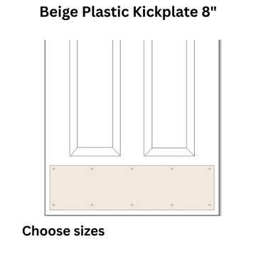Brass Accents Beige Plastic Kickplate 8" - Choose Size